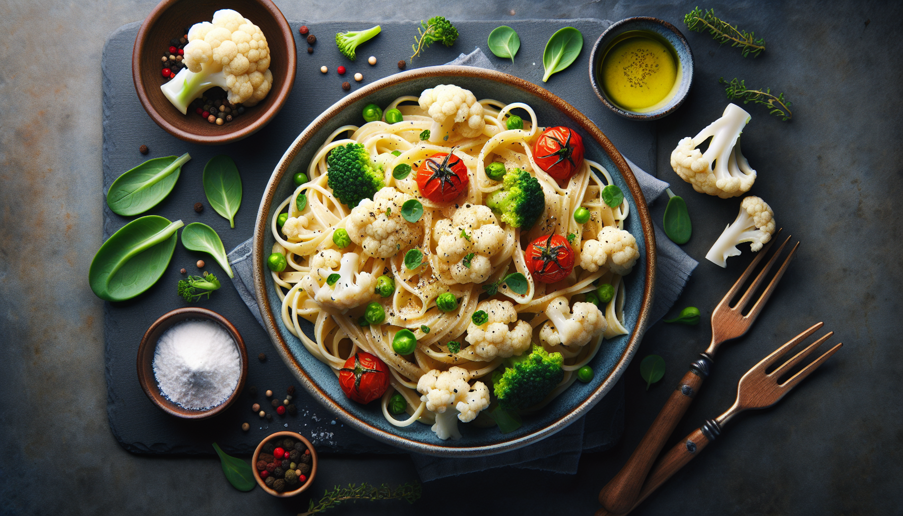 Pasta con cavolfiore bianco